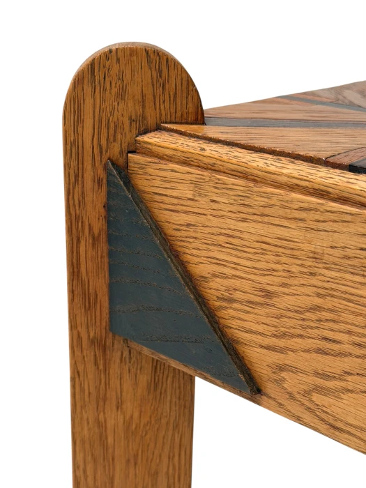 Art Deco Amsterdamse School Two-Tier Side Table with Marquetry 1920s